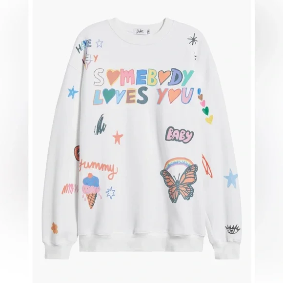 NWT THE MAYFAIR GROUP Somebody Loves You Sweatshirt - Picture 2 of 9
